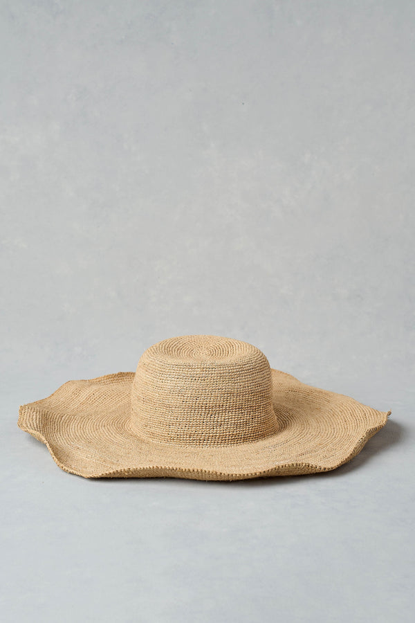 Wide Brim Floppy Hat - Natural