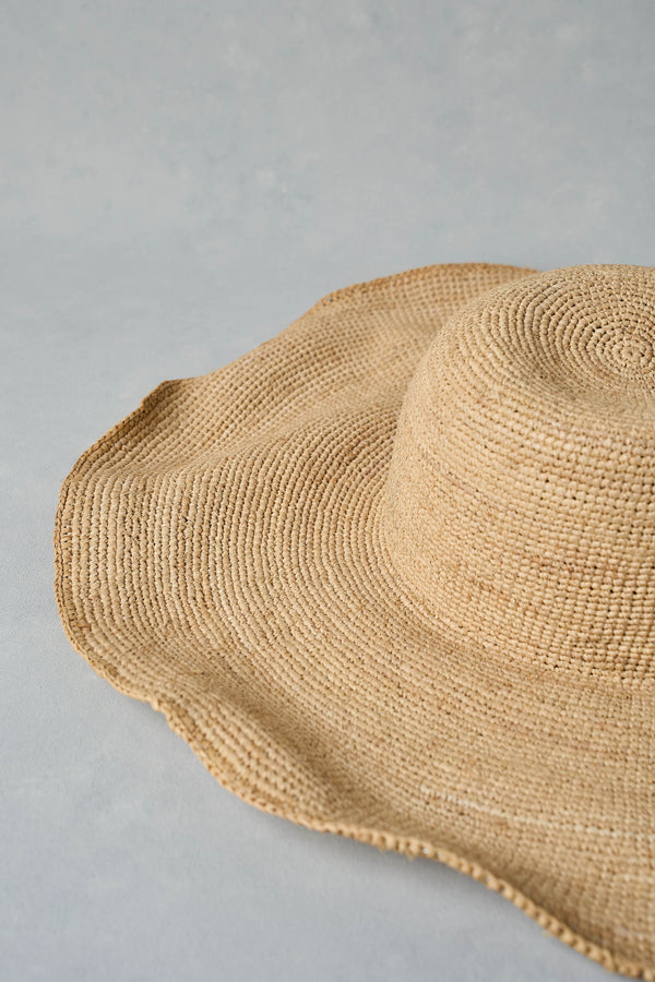 Wide Brim Floppy Hat - Natural