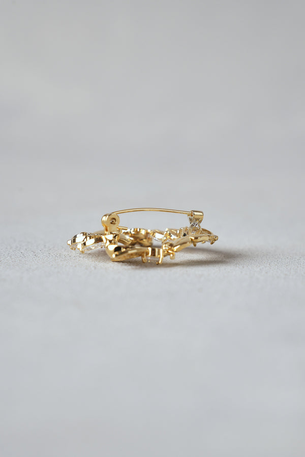 Spring Floral Brooch – Gold