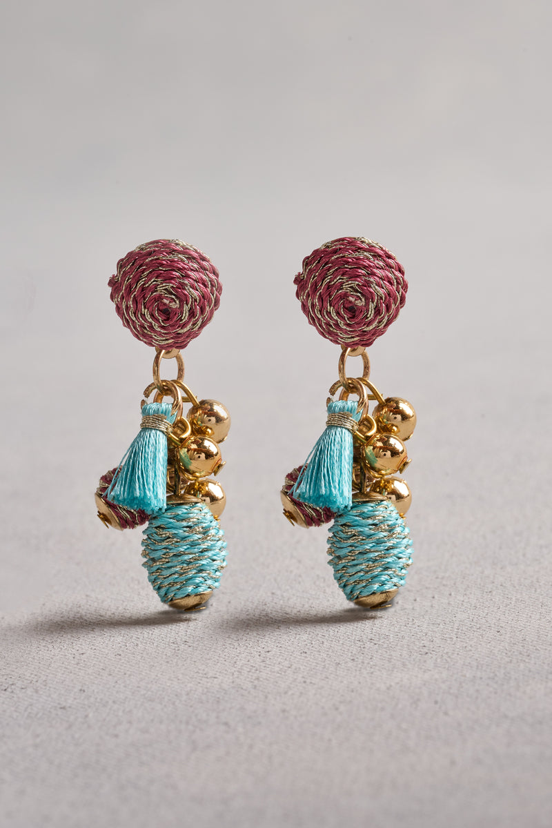 Multi Bead Earrings - Multicolour