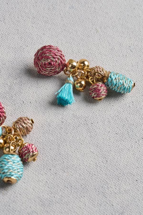 Multi Bead Earrings - Multicolour