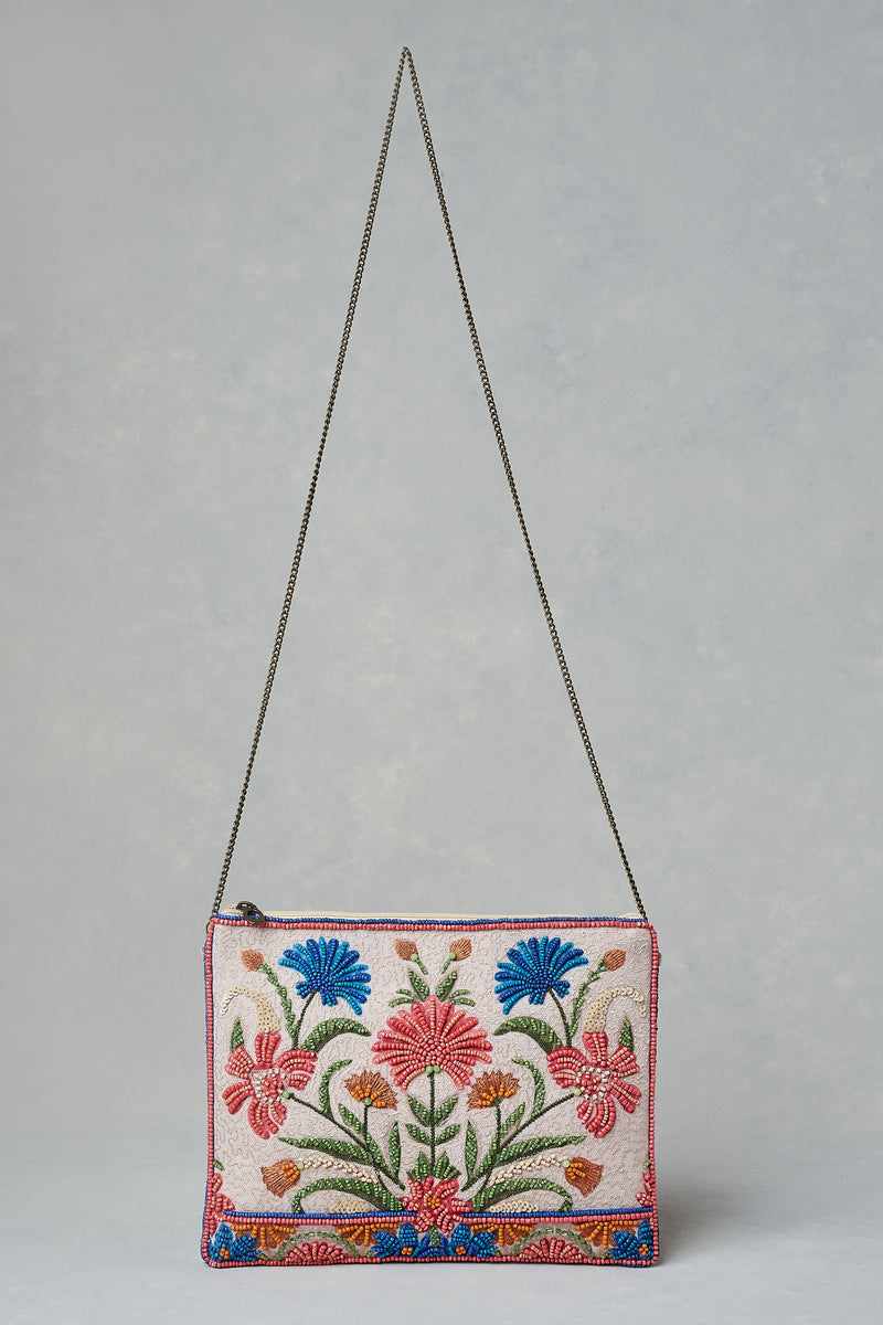 Floral Beaded Clutch - Multicolour