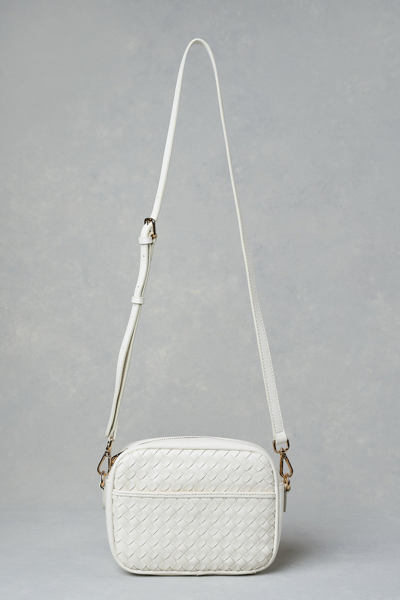 Woven Camera Bag - White