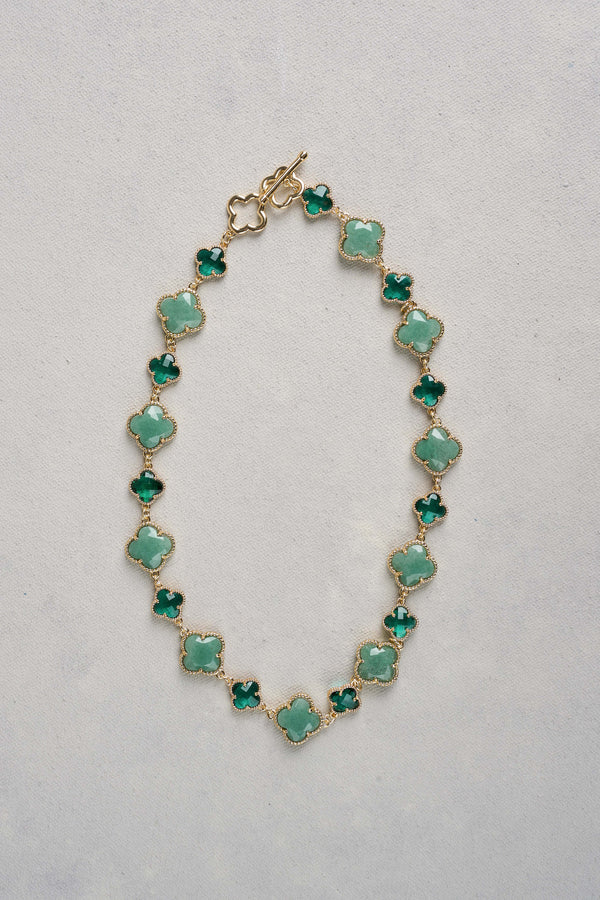 Short Clover Necklace - Green