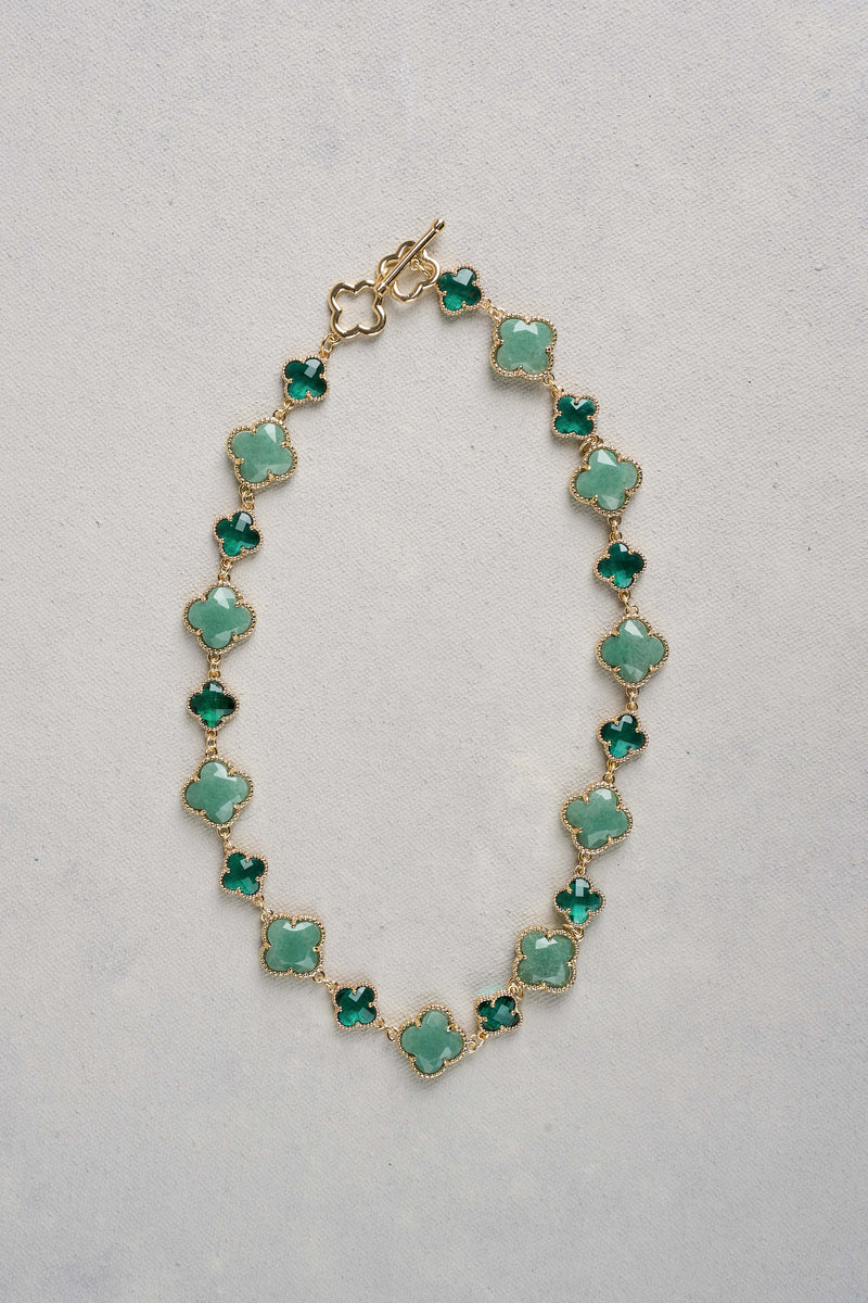 Short Clover Necklace - Green