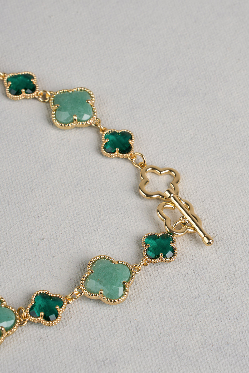 Short Clover Necklace - Green