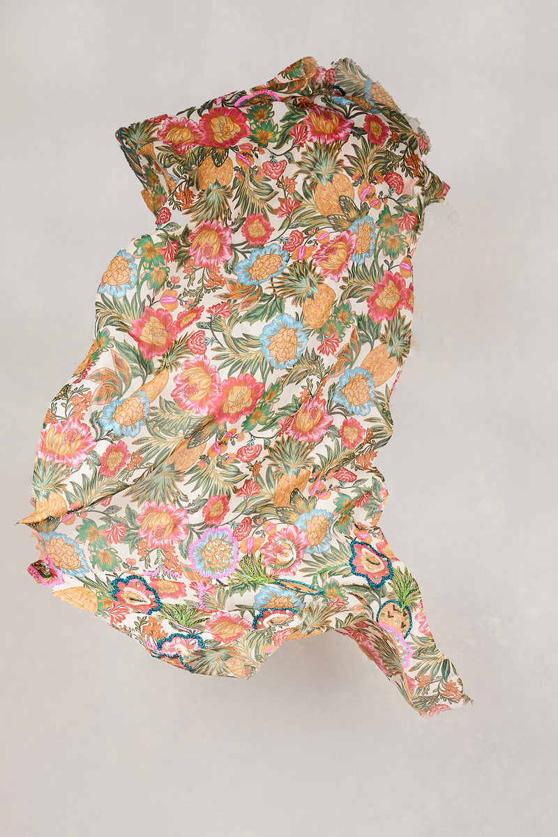 Tropical Print Scarf - Multicolour