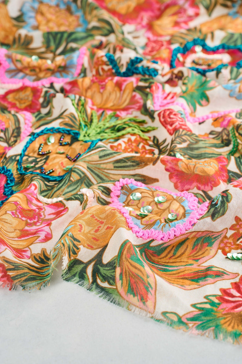 Tropical Print Scarf - Multicolour