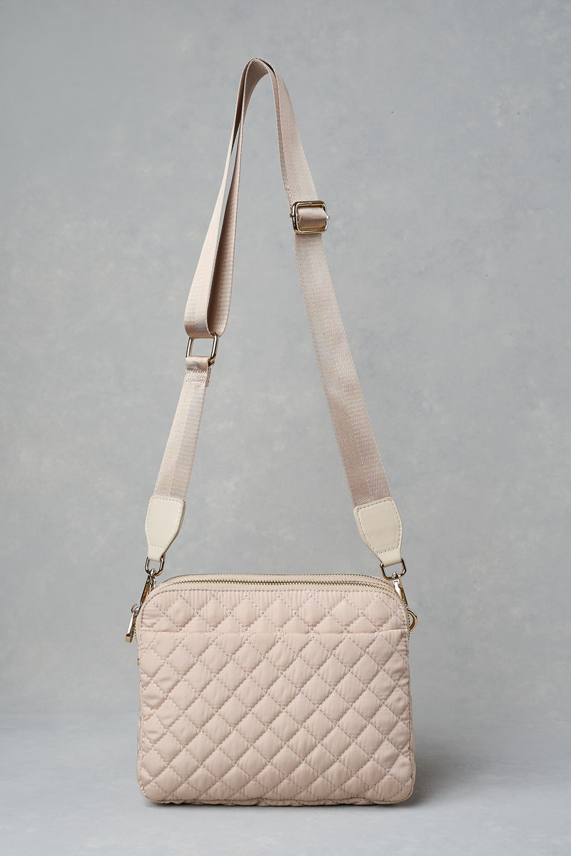 Quilted Crossbody Bag - Neutral