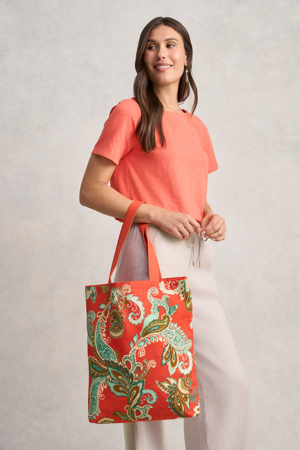 Beaded Canvas Tote - Multicolour