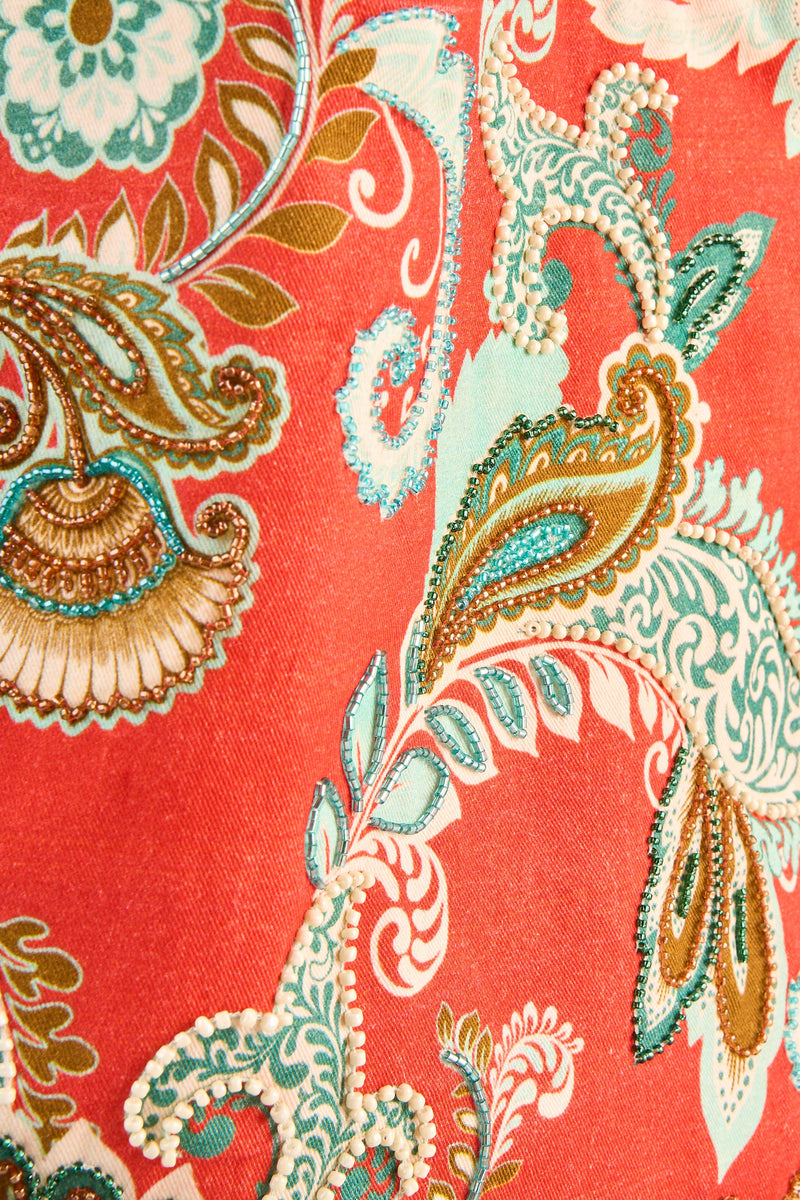 Beaded Canvas Tote - Multicolour