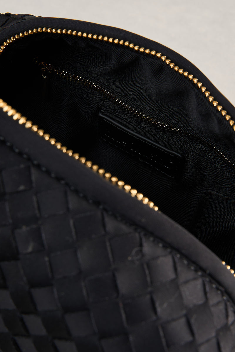 Woven Crossbody Bag - Black