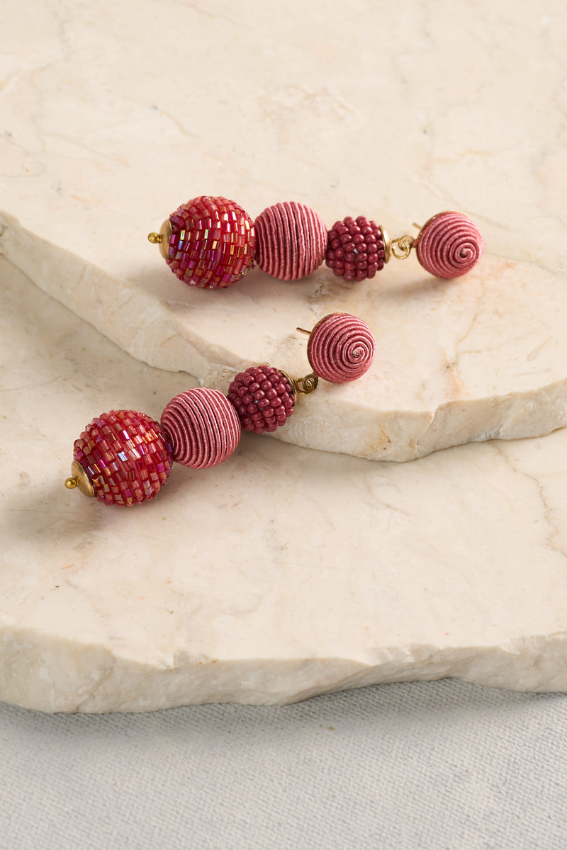 Bauble Earrings - Pink