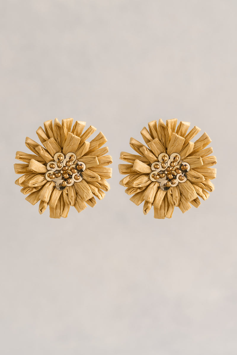 Flower Earrings - Gold