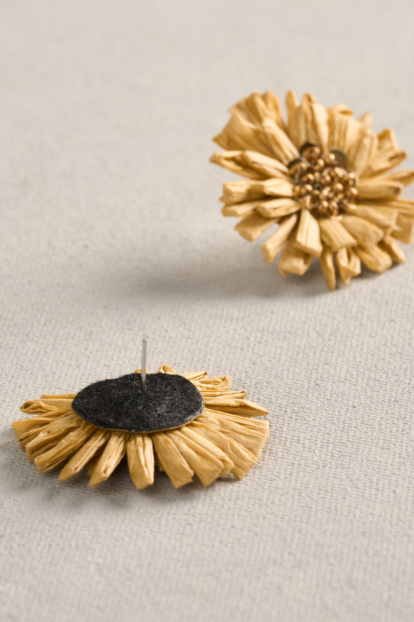Flower Earrings - Gold