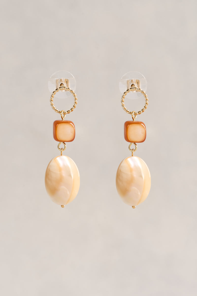 Mixed Shell Earrings - Gold