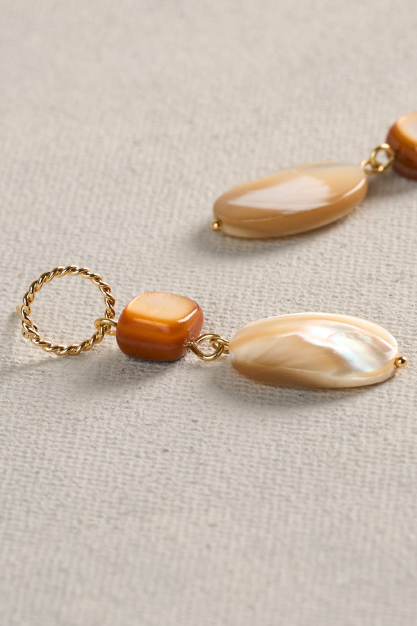Mixed Shell Earrings - Gold
