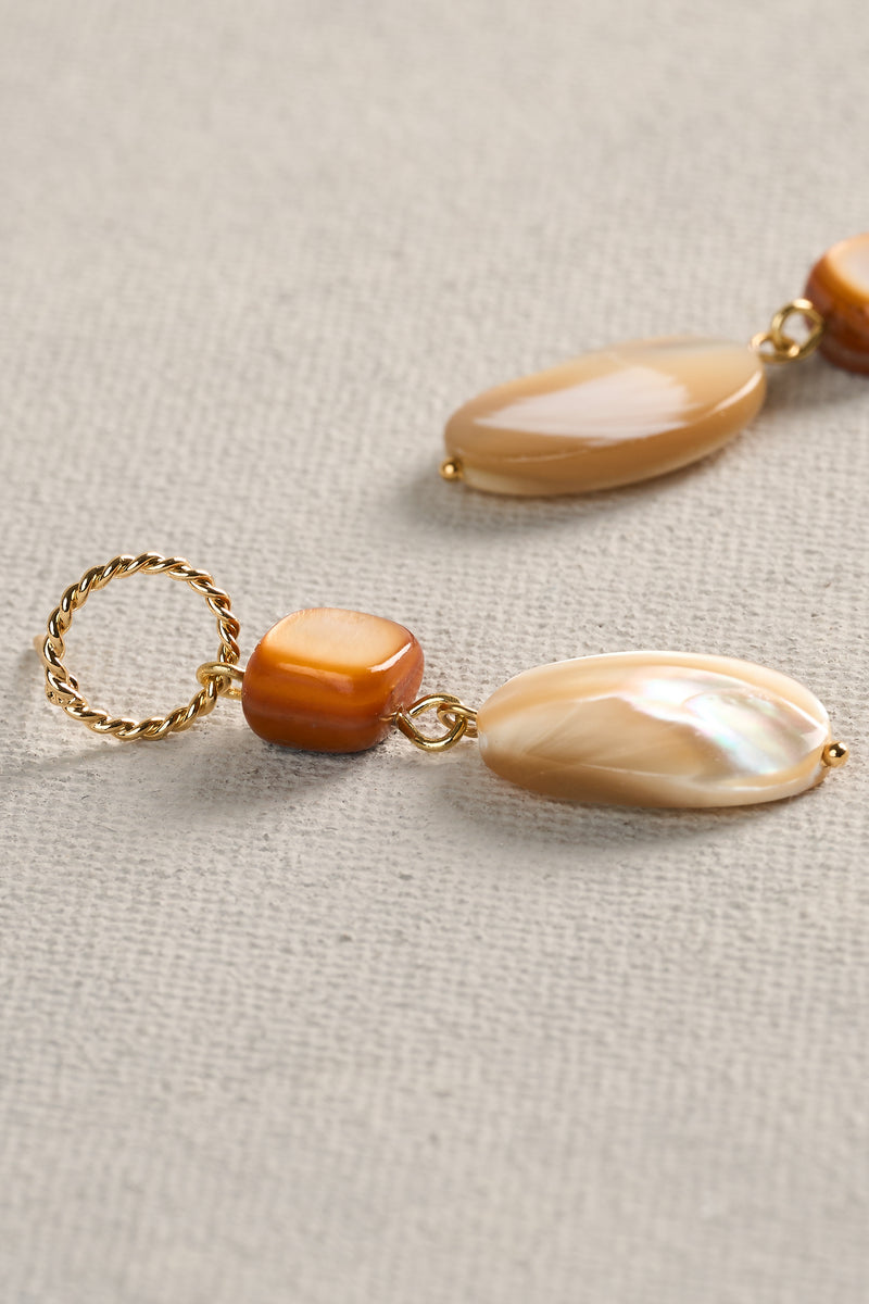 Mixed Shell Earrings - Gold