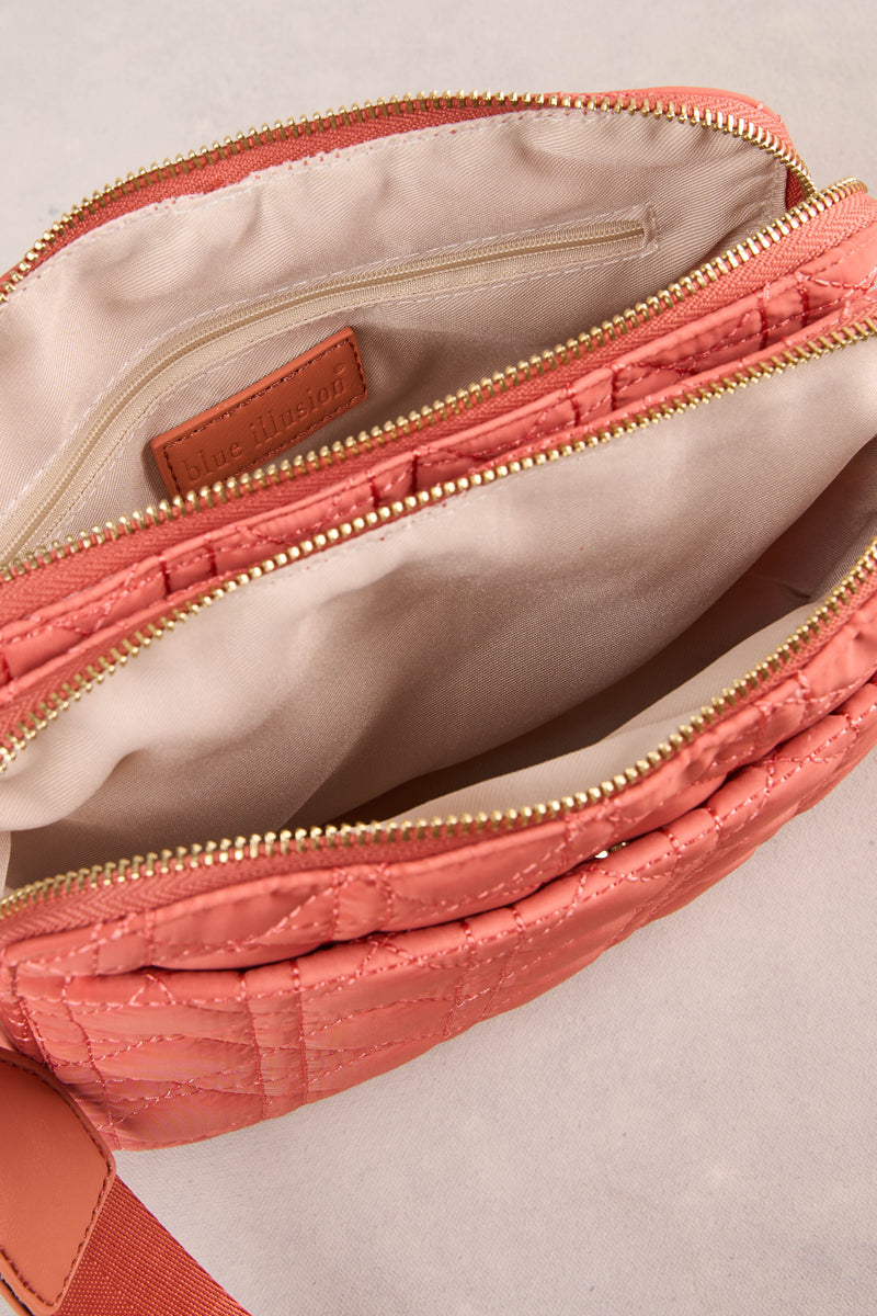 Quilted Crossbody - Terracotta