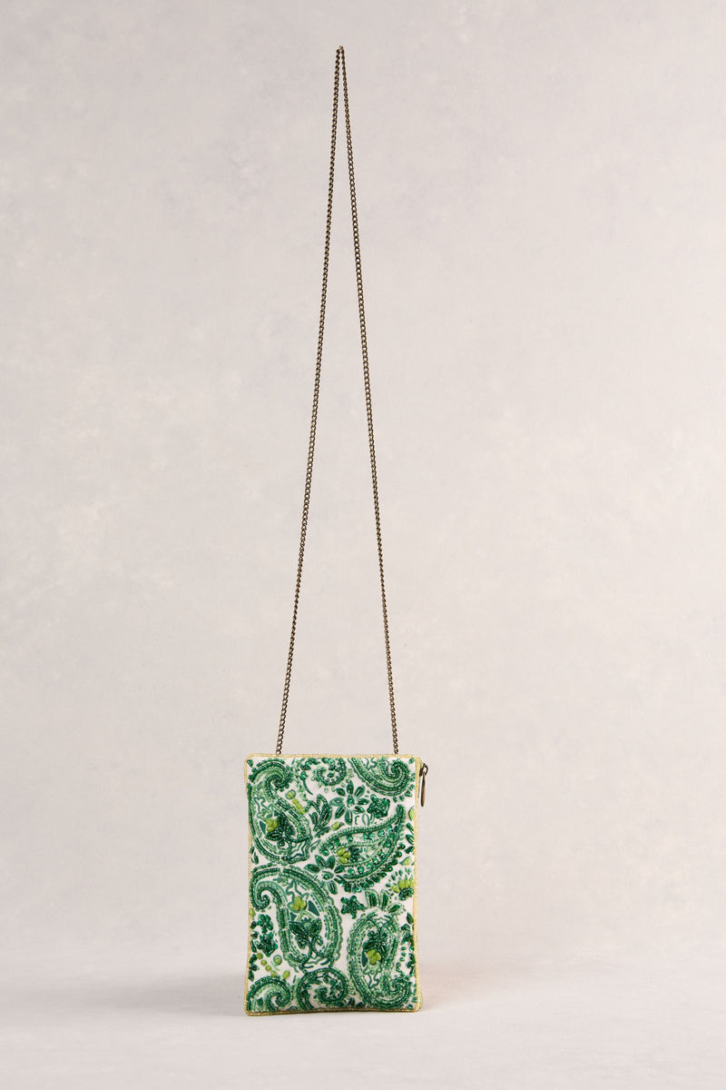 Paisley Print Cos Bag - Green