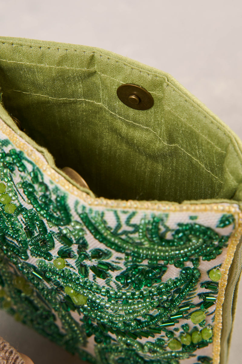 Paisley Print Cos Bag - Green