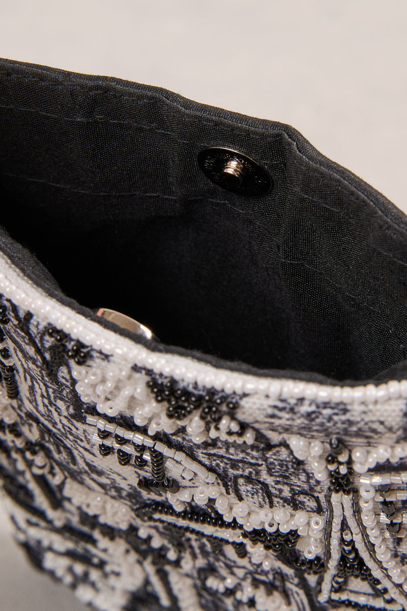 Paris Print Cos Bag - Black