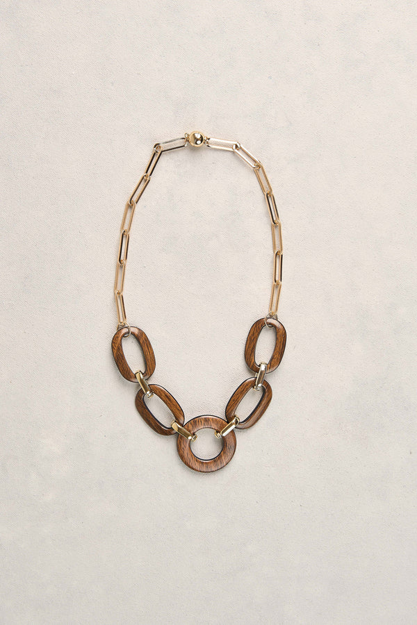 Mixed Link Necklace - Gold