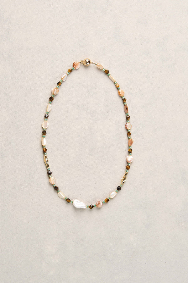 Short Shell Bead Necklace - Multicolour