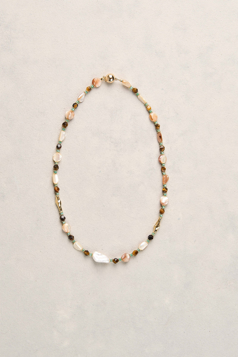 Short Shell Bead Necklace - Multicolour