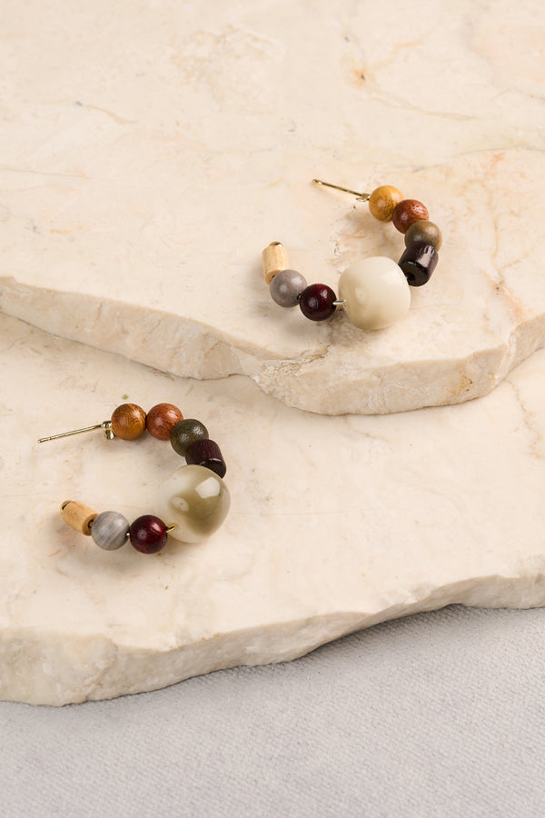 Beaded Hoops - Multicolour