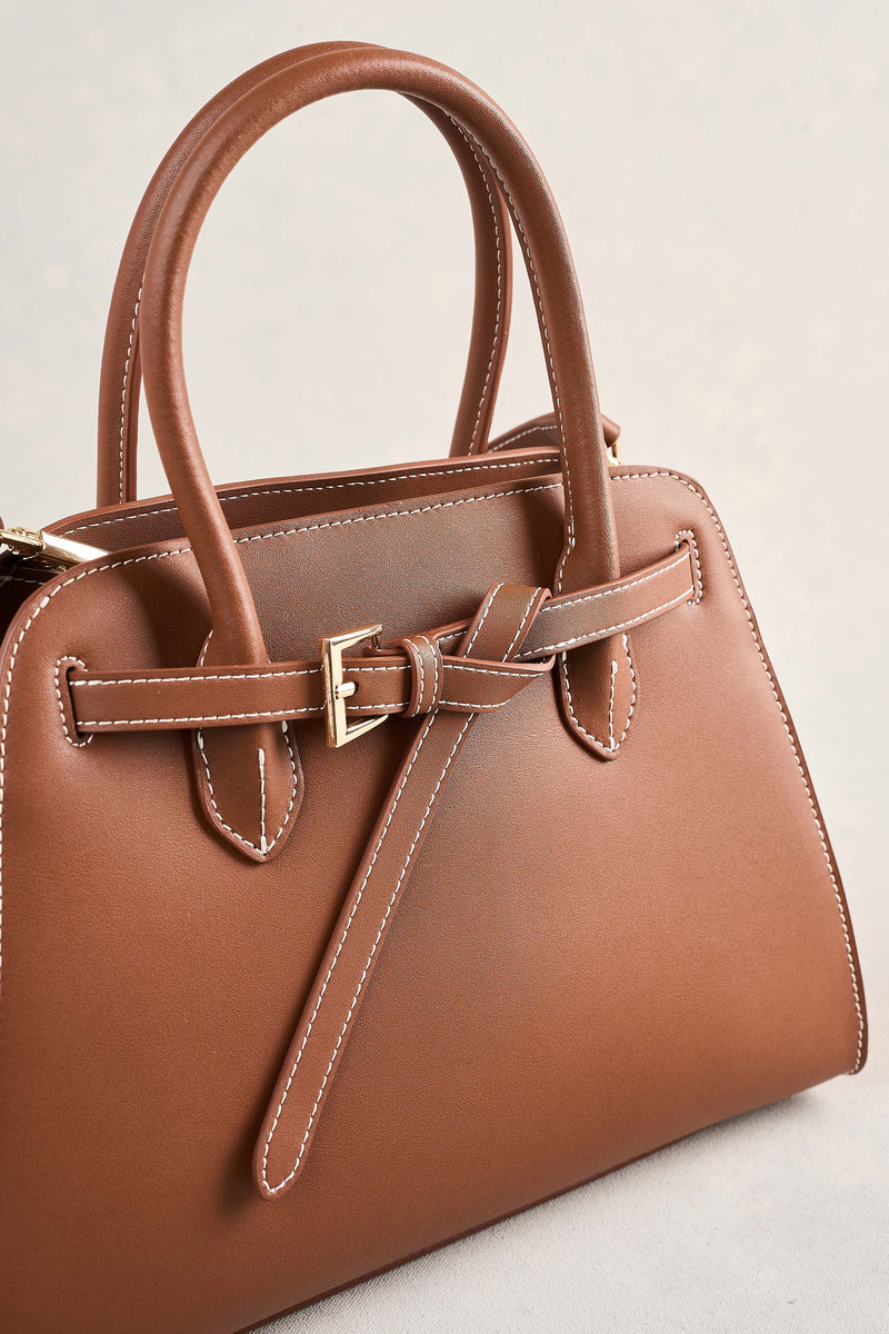 Bowler Bag - Dark Tan