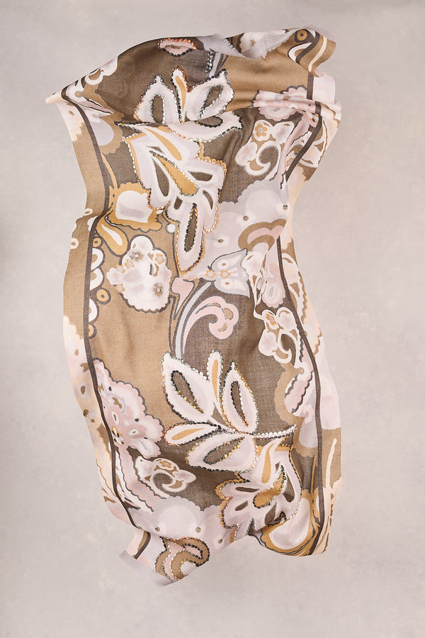 Oversized Floral Scarf - Multicolour