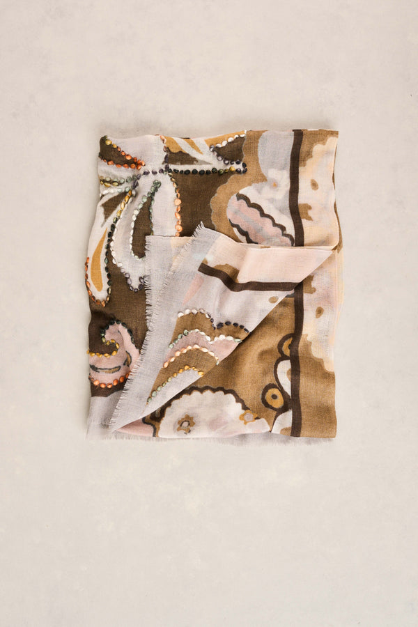 Oversized Floral Scarf - Multicolour