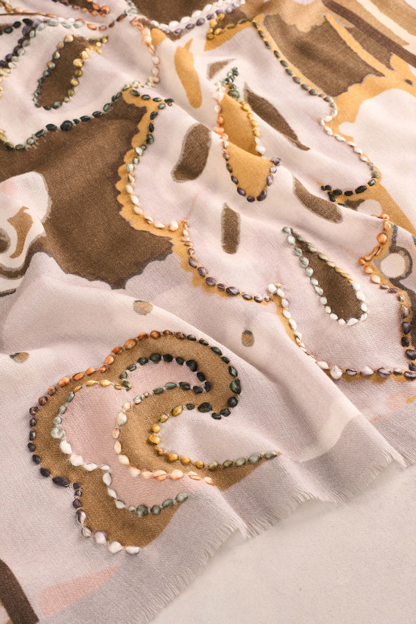 Oversized Floral Scarf - Multicolour