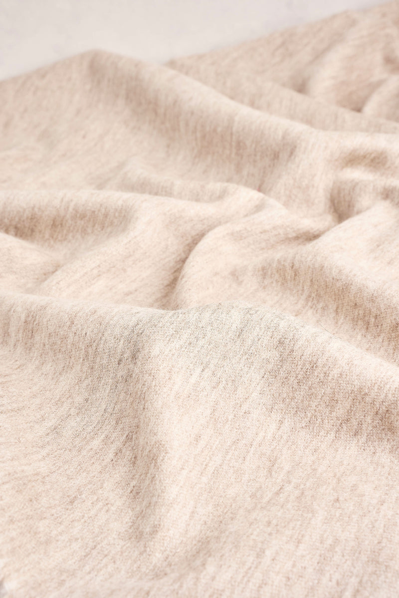 Blanket Wool Scarf - Fawn / Cream