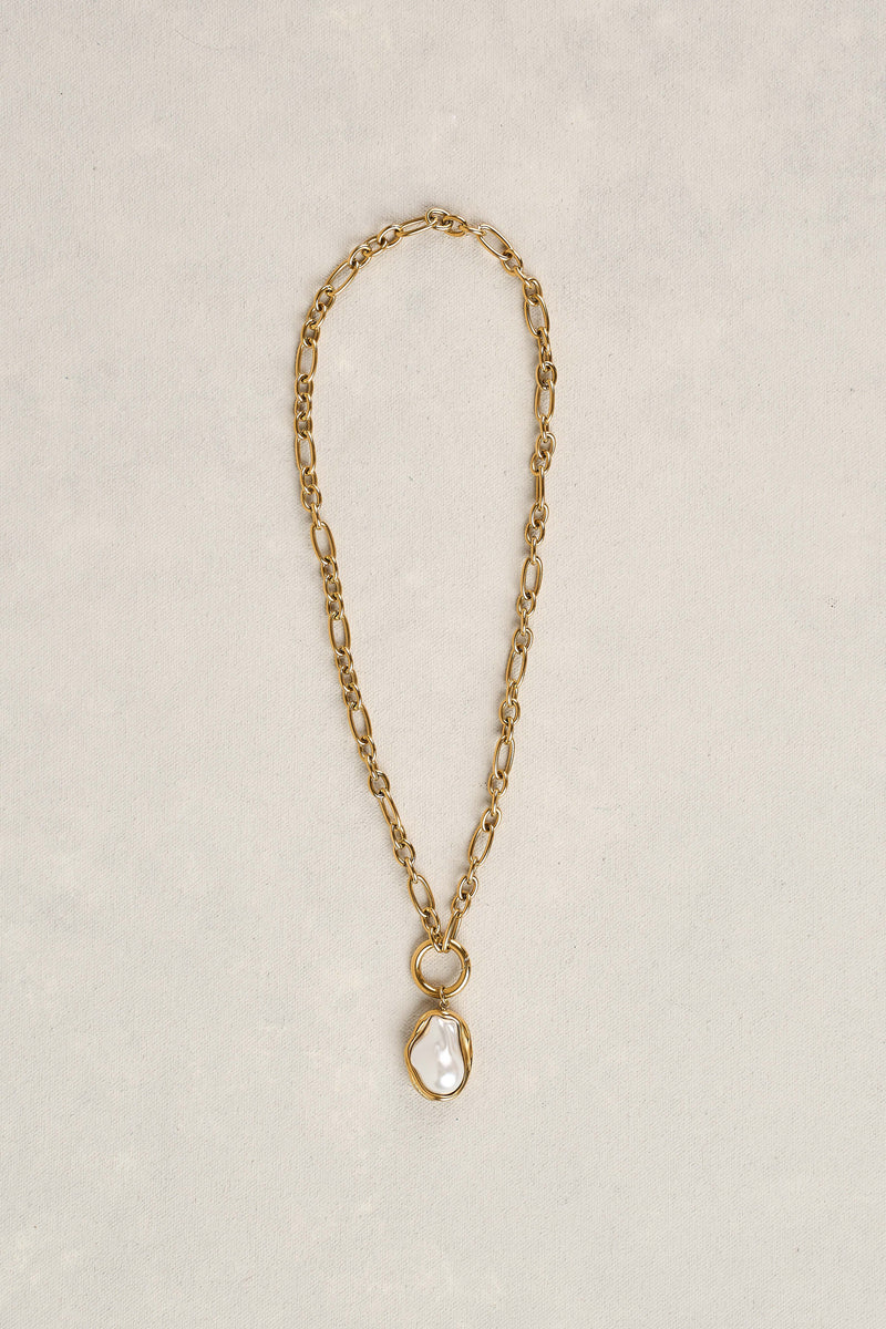 Organic Pendant Necklace - Gold