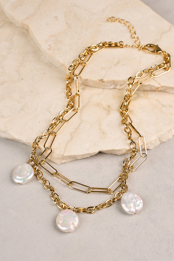 Layered Chain Necklace - Gold