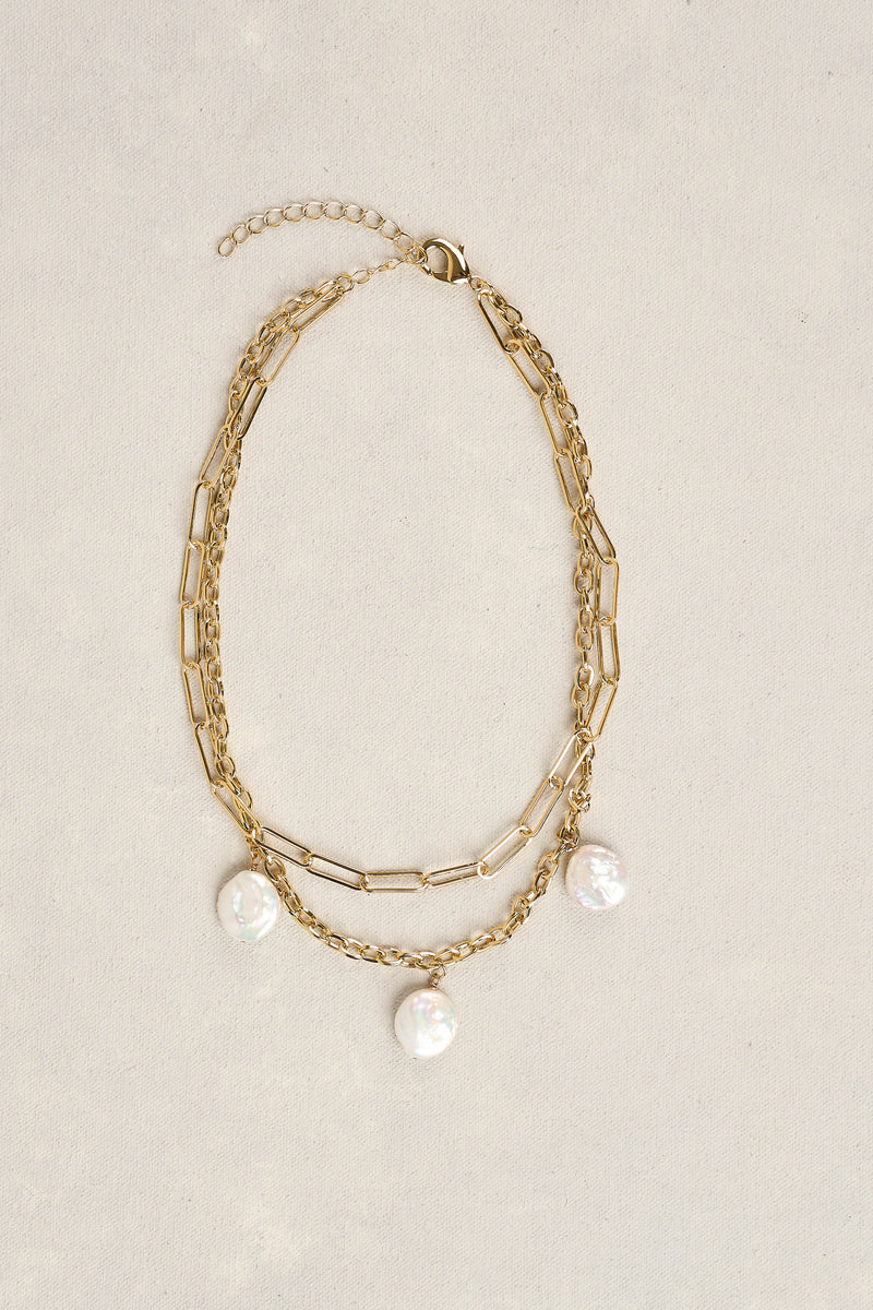 Layered Chain Necklace - Gold