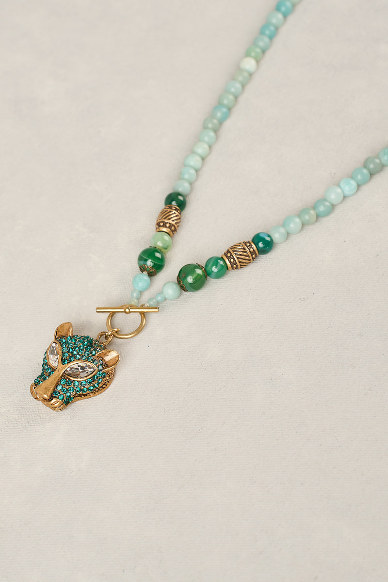 Statement Pendant Necklace - Green