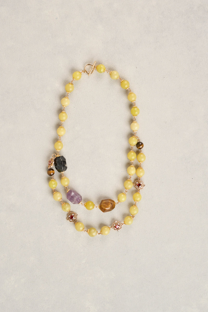 Mixed Layered Necklace - Multicolour