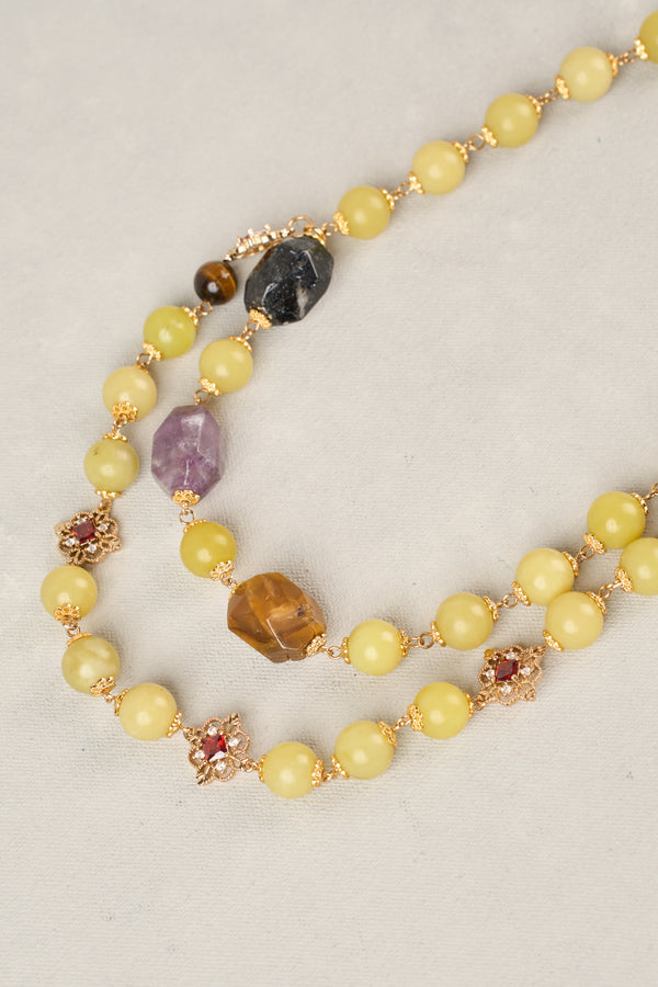 Mixed Layered Necklace - Multicolour