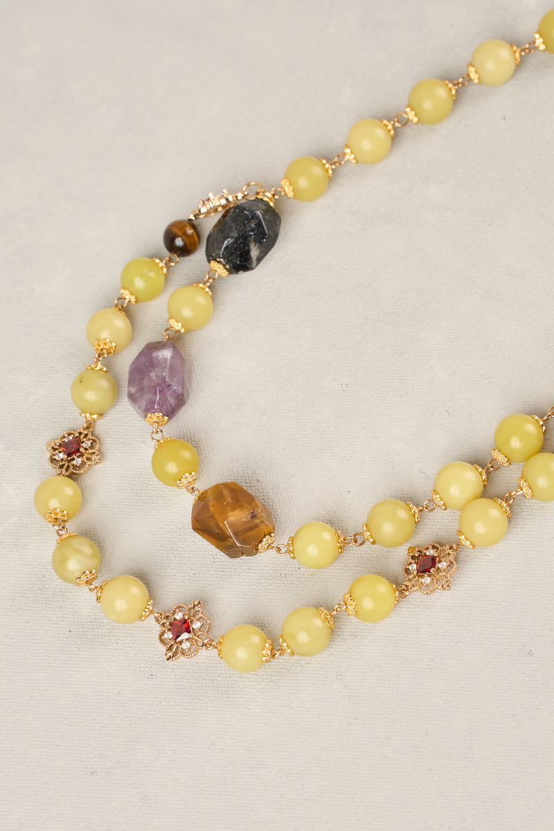 Mixed Layered Necklace - Multicolour