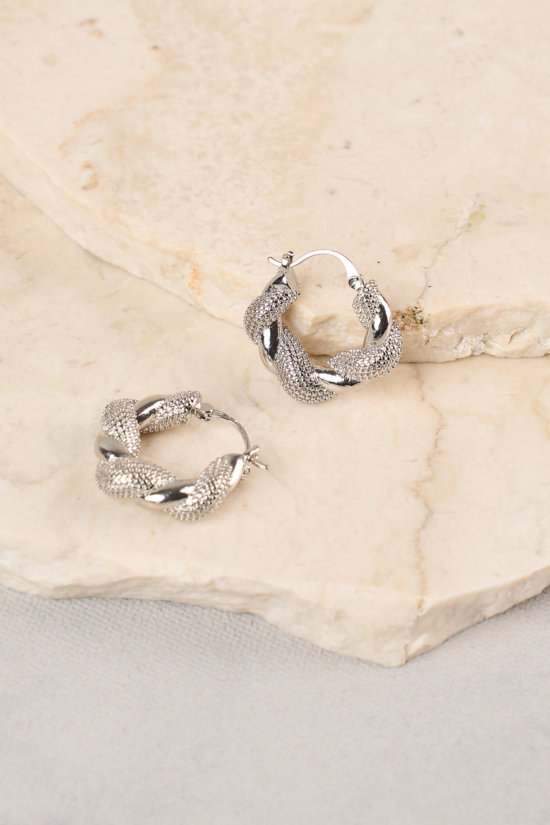 Entwined Hoops - Silver
