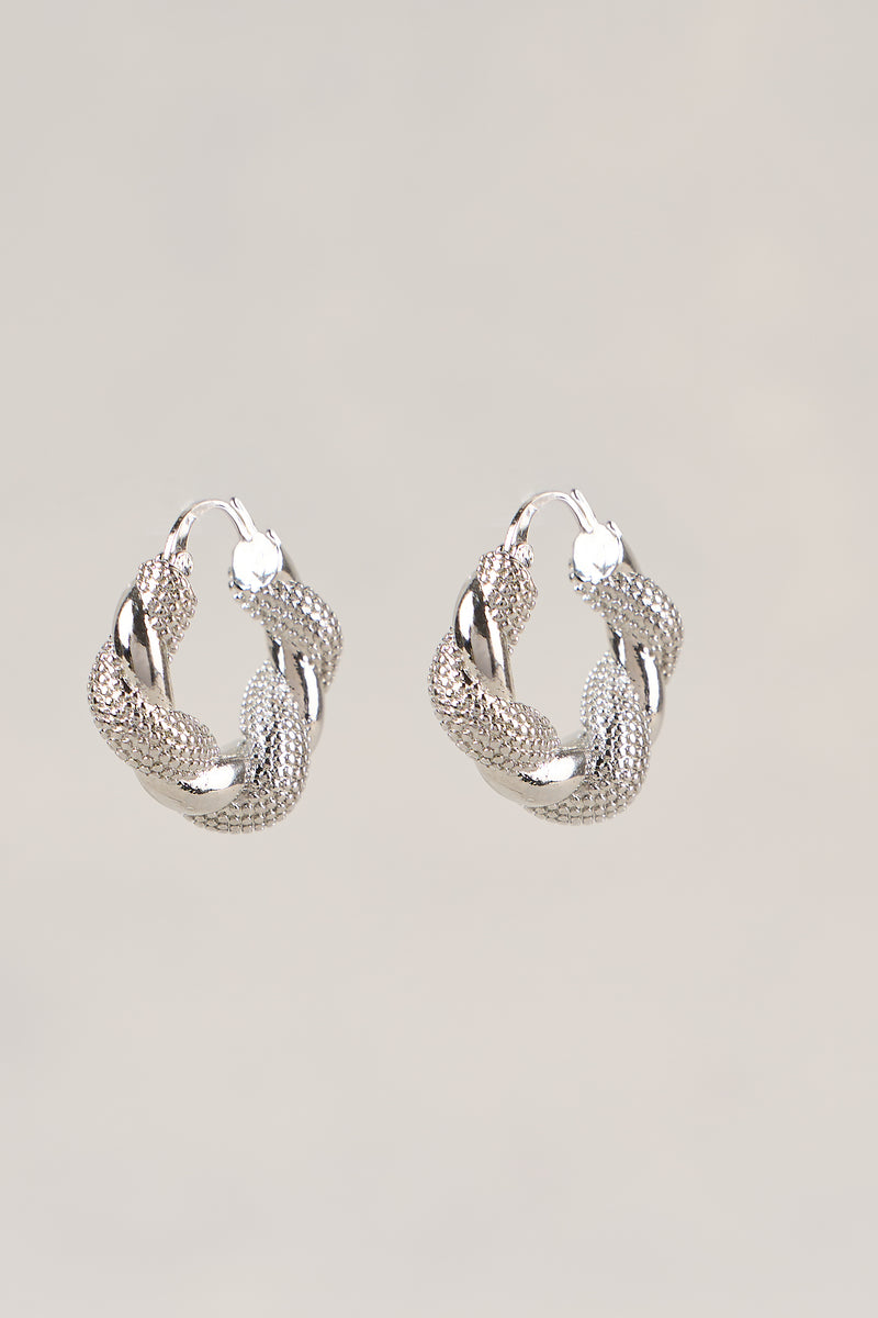 Entwined Hoops - Silver