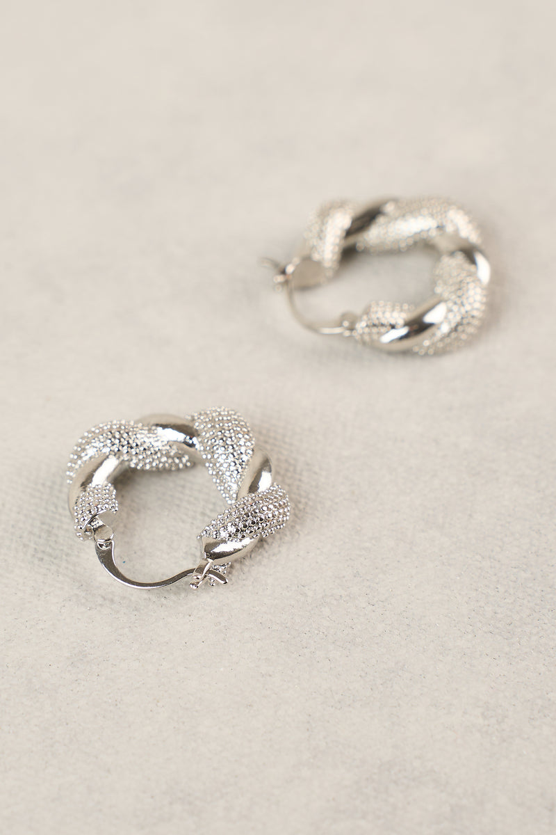 Entwined Hoops - Silver