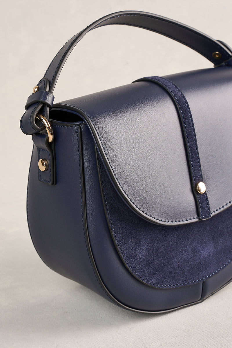 Spliced Cross Body Bag - Navy