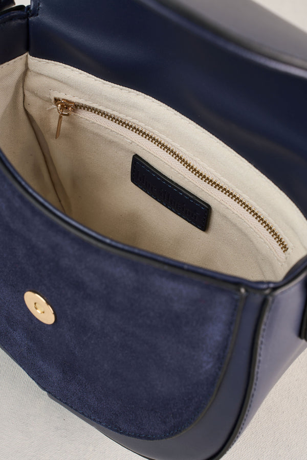 Spliced Cross Body Bag - Navy