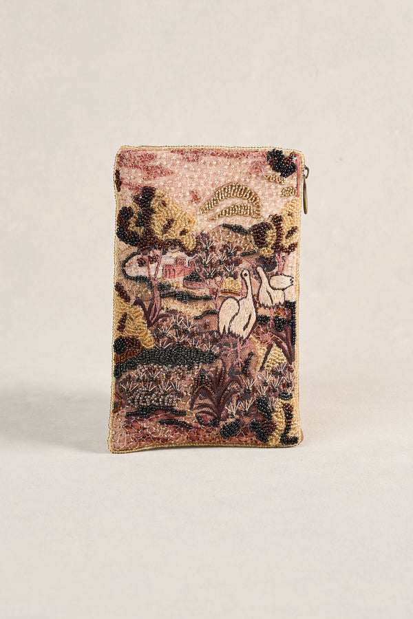 Brolga Print Cos Bag - Multicolour