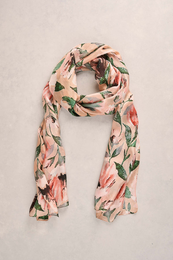 Feminine Floral Scarf - Multicolour