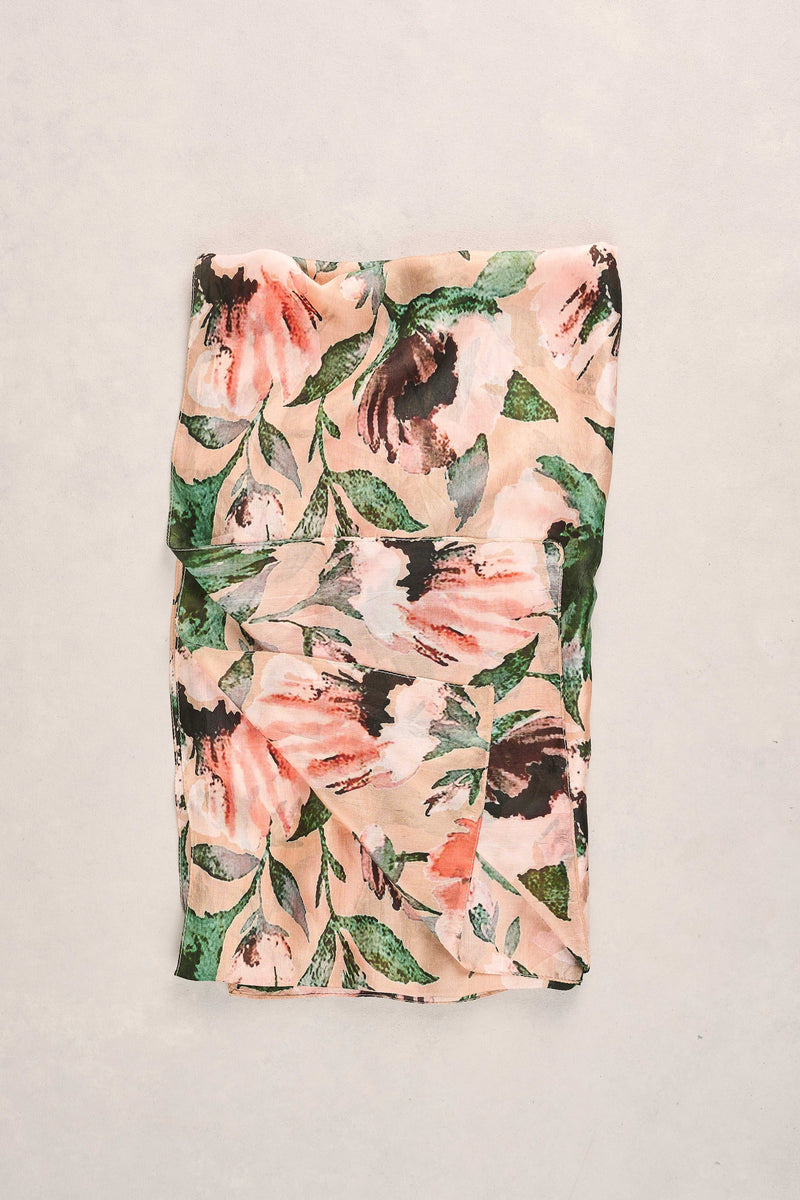 Feminine Floral Scarf - Multicolour